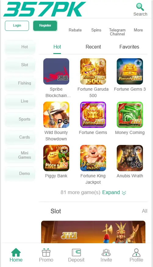 357 pk game homepage